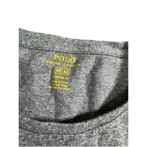 Polo Ralph Lauren Men's Custom Fit Long Sleeve Shirt Sz Medium Gray Heather Pony